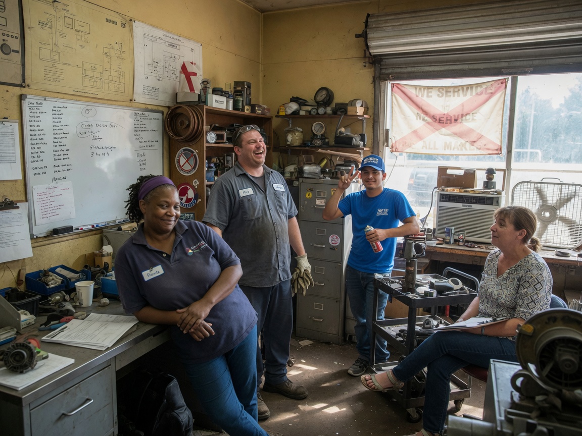 The Ac repair Pros team at work in Huntsville
